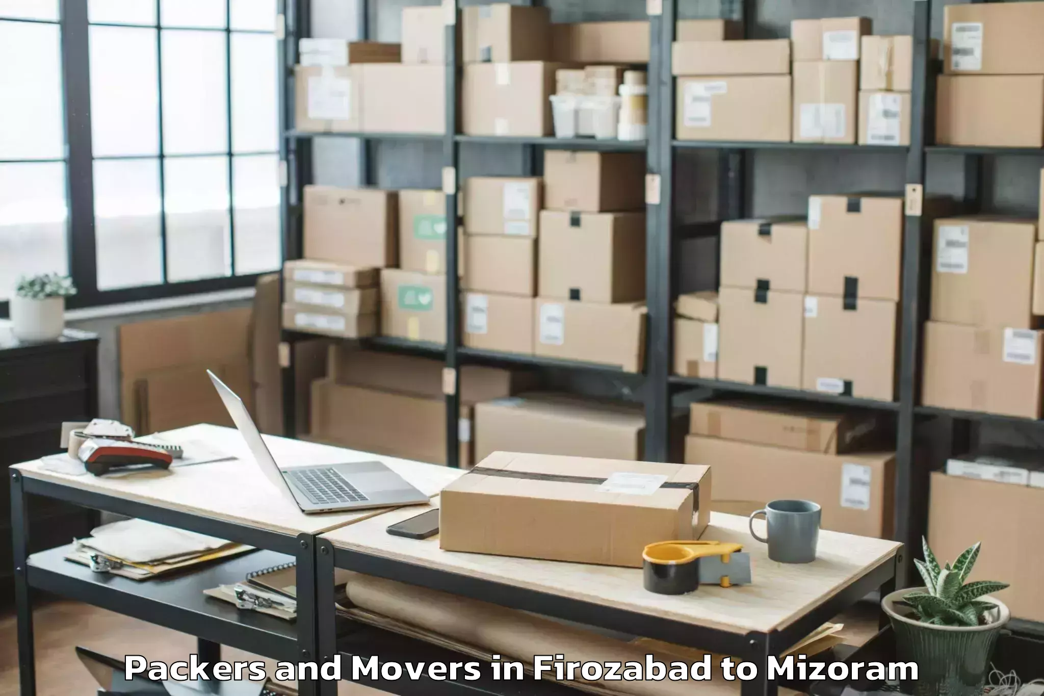 Affordable Firozabad to Hnahthial Packers And Movers